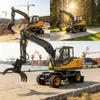 Excavadora de Ruedas para Ingeniería Municipal Agrícola Hidráulica de Exportación de Comercio Exterior Excavadora de Ruedas de 8 Toneladas Excavadora Pequeña de Neumáticos Hightop