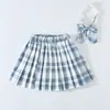 2025 Nueva Falda Plisada de Cuadros Uniforme JK Genuino para Niñas Estilo Universitario de Primavera Falda de Primavera Falda Corta de Verano