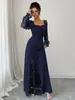 Vestidos Transfronterizos Europeos y Americanos Primavera/Verano 2026 Elegantes y con Estilo Vestido Largo de Manga Larga de Gama Alta Ropa para Mujer Amazon Mujer