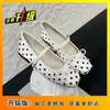 Zapatos Planos Estilo Francés Nuevos Primavera y Verano con Lunares y Lazo, Zapatos de Ballet Mary Jane para Mujer