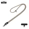 Alça de Ombro Popular Transfronteiriça com Botão Duplo para Câmera Celular Trançada Anti-Queda Corrente Dopamina para Celular Cordão Longo para Capa de Celular