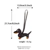 Huinming Accesorios Serie Miu Colgante para Bolso Piel Sintética Perro Salchicha Peluche Llavero de Gama Alta Pequeño Regalo Recuerdo de Fiesta