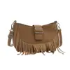 Popular de este año con borlas Elegante Nuevo Estilo Verano 2025 Moderno Retro Textura Esmerilada Bolso de Hombro Cruzado Único para Mujer