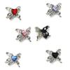 Nuevo diseño de uñas en color blanco K, celebrante de Internet, explosivo con amor, aleación de diamantes, forma de mariposa tridimensional, joyería de uñas súper llamativa