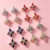 Accesorios de arte de uñas de moda: aleación vintage tachonada de diamantes, trébol de cuatro hojas en forma de estrella con diseño hueco, decoraciones de uñas vestibles para manualidades