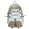 Mochila Nueva de Bloques de Color Otoñales, Casual y Versátil, Mochila Exterior de Gran Capacidad, Bolsa Deportiva Coreana con Cordón, Ligera