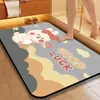 Alfombra de Piso de Dibujos Animados Transfronteriza, Alfombra de Piso de Lodo Diatomeas, Alfombra de Piso para Baño del Hogar, Fuerte Absorción de Agua, Alfombra Antideslizante de Secado Rápido para Entrada de Inodoro