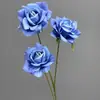 Comércio Transfronteiriço Flor Artificial Rosa Embotada de 3 Cabeças 37cm Corredor de Casamento Rosa Artificial Arranjo de Flores para Área de Recepção de Casamento