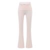 Europeu e Americano Primavera e Verão Cintura Alta Em Forma de V Cintura Elástica Leggings Apertadas Calças Micro-flared Calças Lace Cintura Costura