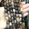 Gotas de água de pedra natural contas soltas Ágata de cristal furo reto gotículas de água lisa diy hairpin acessórios para cabelo produtos semi-acabados atacado