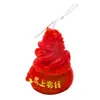 Shengbao Yuan Lâmpada de Vela Riqueza Instantânea Deus da Riqueza Vermelho Lâmpada de Manteiga Ano do Cavalo Presente Artesanato Feito à Mão Vela com Letra Dourada