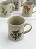 Taza de Cerámica Pintada a Mano Bajo Esmalte Estilo Pastoral Ins Diseño Original Anmu Liangpin