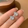Brincos de Pedras Strass Ovos de Pombo Super Flash 2025 para Orelhas Design de Nicho Brincos de Pedras para Mulheres Brincos Tendência de Alta Qualidade