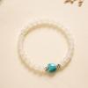 Jingdezhen Pulseira de Cerâmica Pulseira de Contas Completas Pulseira de Cristal de Imitação Masculina e Feminina Coração de Amor Celebrante Online Presente de Fonte Viva