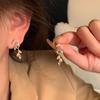Pendientes de borlas de hojas de alta gama, ligeros y lujosos, para mujer, 2025, nuevos pendientes de perlas de circonita, joyería para todas las orejas.