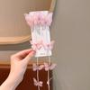 Grampo de cabelo com borla de pérola, asas de borboleta, acessórios para cabelo para crianças, rabo de cavalo colorido, corrente de cabelo para meninas, grampo de cabelo para bebês, acessórios para cabeça
