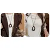 Collar de Estilo Chino Vintage, Accesorio de Cadena para Suéter de Lujo de Gama Alta, Collar de Hoja Retro, Collar con Temática de Bosque de Estilo Antiguo
