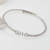 Collar de letras con diamantes completos para mujer, moda nicho de lujo ligero, elegante, de alto sentido, collar del mismo estilo de celebridad de Internet, exquisita cadena para la clavícula