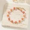 Producto Popular Transfronterizo Europeo y Americano de Amazon: Pulsera de Perlas y Piedras Multicolor Esmeriladas, Pulsera Tejida con Cuentas, Joyería de Piedras Naturales