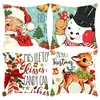 Funda de Cojín Navideña de Dibujos Animados de Papá Noel de Amazon Decoración para Fiesta Navideña Cojín para Sofá Funda de Cojín para Dormitorio Mesita de Noche