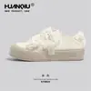 Zapatos de Lona Azul Claro Global para Mujer Primavera 2026 Nuevos Zapatos Blancos con Cordones y Velcro Estilo de Nicho No Común Zapatos de Tabla