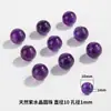 Xiao Pedras Naturais de Ametista Redondas para DIY 6-10mm Acessórios para Pulseira e Colar Pedra Única Acessórios de Pedra de Cristal