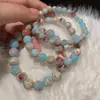 Pulsera de Piedra Shoushan Pulsera Pequeña Fresca con Diseño de Cuentas 2024 Nuevas Explosiones Pulsera de Color Contrastante para Novia Accesorios para Mujer