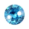 Agujero Doble Redondo Circonita Cúbica Zirconia Piedra Suelta Perforada con Agujeros Pendientes Blancos Coloridos Colgante Collar Pulsera de Cuentas Sueltas para Manualidades