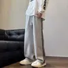Pantalones deportivos casuales de estilo americano con tres rayas para hombre, pantalones de calle para hombre para primavera y otoño, pantalones de chándal ligeros de pierna recta para adolescentes