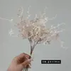 Buquês simulados vintage feitos à mão em estilo europeu de delicados crisântemos folha de prata, decoração de casa, adereços de fotografia, materiais decorativos DIY universais