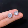 Nuevos Pendientes de Moissanita Ultra Brillantes con un Diseño Exquisito de Alta Gama, Compactos y Versátiles, Pendientes de Moda de Cuatro Garras, Estilo Popular