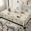 Toalha de Mesa Creme Estilo Francês Impermeável à Prova de Óleo Resistente ao Calor Lavável Tapete para Mesa de Centro Pano de Mesa PVC Toalha de Mesa Borboleta