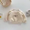 Moletom Espesso com Forro de Fleece para Bebê Roupas de Inverno Quentes para Bebês e Crianças Pequenas Unissex Pulôver de Lã Sintética Fofa