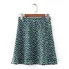 Estilo Nuevo de Verano, Falda Mini Estampada de Cintura Alta, Moderna y Ajustada, para Mujer, con Dobladillo Juguetón de Volantes