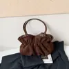 Bolso de mano de ante para mujer, de un solo hombro, moda, simple, de terciopelo, gran capacidad, exquisito, bolso retro de otoño, nuevo estilo coreano, bolso de axila 2026