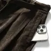 Pantalones Casuales Retro Americanos de Pierna Curva para Hombre Estilo Marca de Moda Silueta Holgada Diseño con Pliegues Caída Pierna Ancha Holgada Pantalones Largos