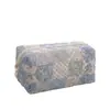 Bolsa de Algodón Floral para Cosméticos Gran Capacidad Portátil para Salir Neceser de Viaje Lindo Estilo Ins Estuche para Lápices de Estudiante