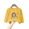 H2187# Moda Otoñal para Niños y Niñas Camiseta de Manga Larga Nueva Camiseta Infantil de Dibujos Animados Coreanos Top