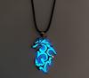 Influencer de Tiktok Nuevo Collar Luminoso de Moda, Accesorio de Acero Inoxidable Personalizado de Moda Hip-Hop para Hombre con Colgante de Dragón de Fuego