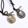 Joyas Artísticas Retro Creativas Colgante para Sombrero Personalizado Ajustable con Cordón Collar de Cuero Accesorios Creativos para Ropa Venta al por Mayor