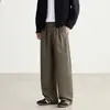 Novo Produto Outono/Inverno 2026: Calça Casual de Corte Reto com Pregas Estilo Old Money para Homens, Simples, Confortável, Estilosa e que Valoriza Todos os Tipos de Pernas