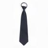 Estilo universitario de corbata negra estudiantes masculinos y femeninos 8CM cremallera perezosa sin perforaciones corbata de camisa decoración femenina ins Japonés JK