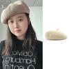 Chapéus de Moda Coreana Novos de Verão para Mulheres Atacado Ajustável Tridimensional Cor Sólida Tricô Fino Linho Boina