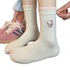 Calcetines de Gato de Dibujos Animados Lindos para Mujer Estilo Japonés Ins de Moda Calcetines Versátiles de Media Pantorrilla Nuevos Calcetines de Media Pantorrilla Femeninos