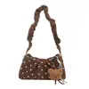 Bolsa Pequeña Cuadrada Fresca Dulce al por Mayor para Mujer 2026 Otoño Nuevo Bolso de Hombro Plegado de Lunares Bolso para el Trabajo y para Llevar Debajo del Brazo