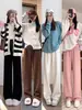 Ropa de otoño para embarazadas, chenilla, forro polar, pantalones de pierna ancha, para personas petite, nuevo estilo 2026, se pueden usar en exteriores, soporte para el vientre, no restrictivos durante el embarazo