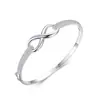 Pulsera de Plata de Ley S925 Estilo Nuevo con Lazo para Mujer, Diseño de Moda de Gama Alta, Pulsera con Forma de Ocho, Joyería Elegante para la Mano