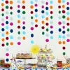 Banderas decorativas transfronterizas para cumpleaños y festividades, pancartas para celebración de primer cumpleaños y 100 días, decoraciones redondas para fiestas, círculos coloridos cosidos