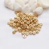 Direto da fábrica diy artesanal frisado saco 14k cor de ouro real espaçador bead roda lisa solta bead pulseira acessórios