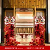 Pacote de Decoração de Casamento Estilo Chinês, Adereços de Casamento Dança do Leão, Placa de Boas-Vindas em KT, Decoração de Entrada, Decoração de Cabeça de Leão